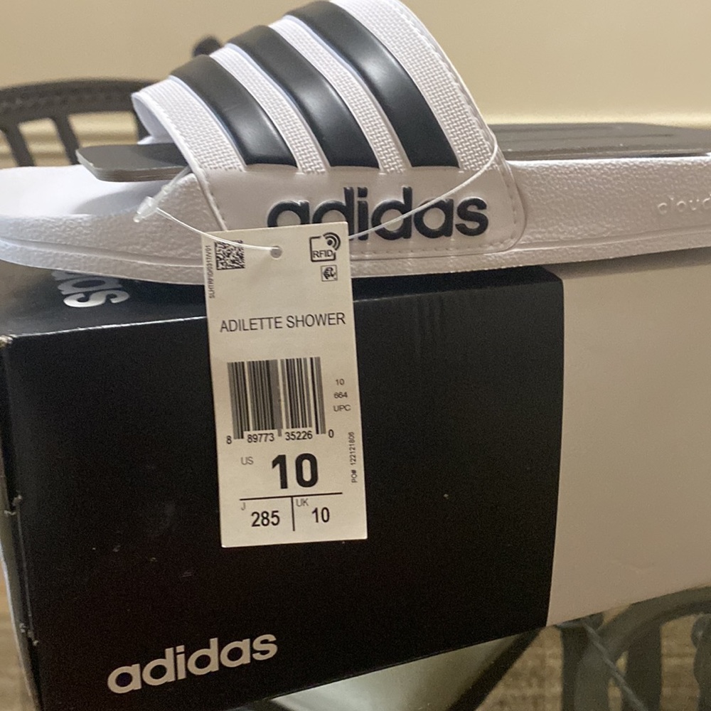 Adidas athletic shower shoes